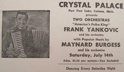 Crystal Palace Ballroom at Paw Paw Lake - Old Poster (newer photo)